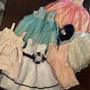 Little girls dresses -six dresses in one bundle